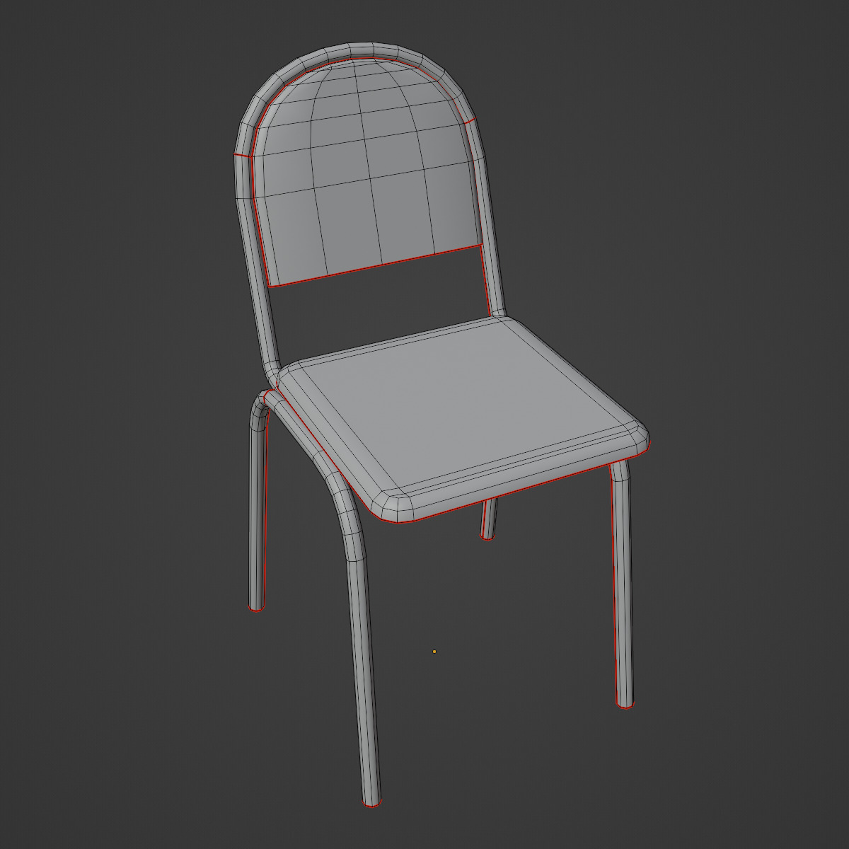 Office Chair 02 Low-poly 3D model_8