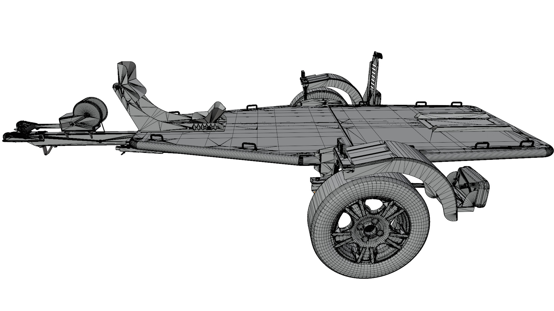 Motorcycles Trailer 3D model_9