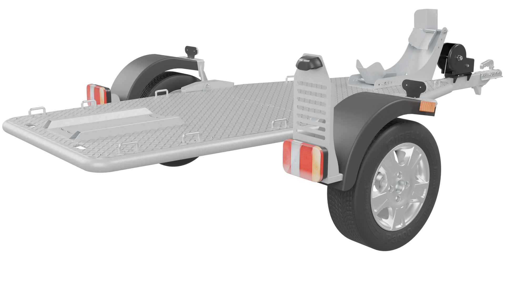 Motorcycles Trailer 3D model_4