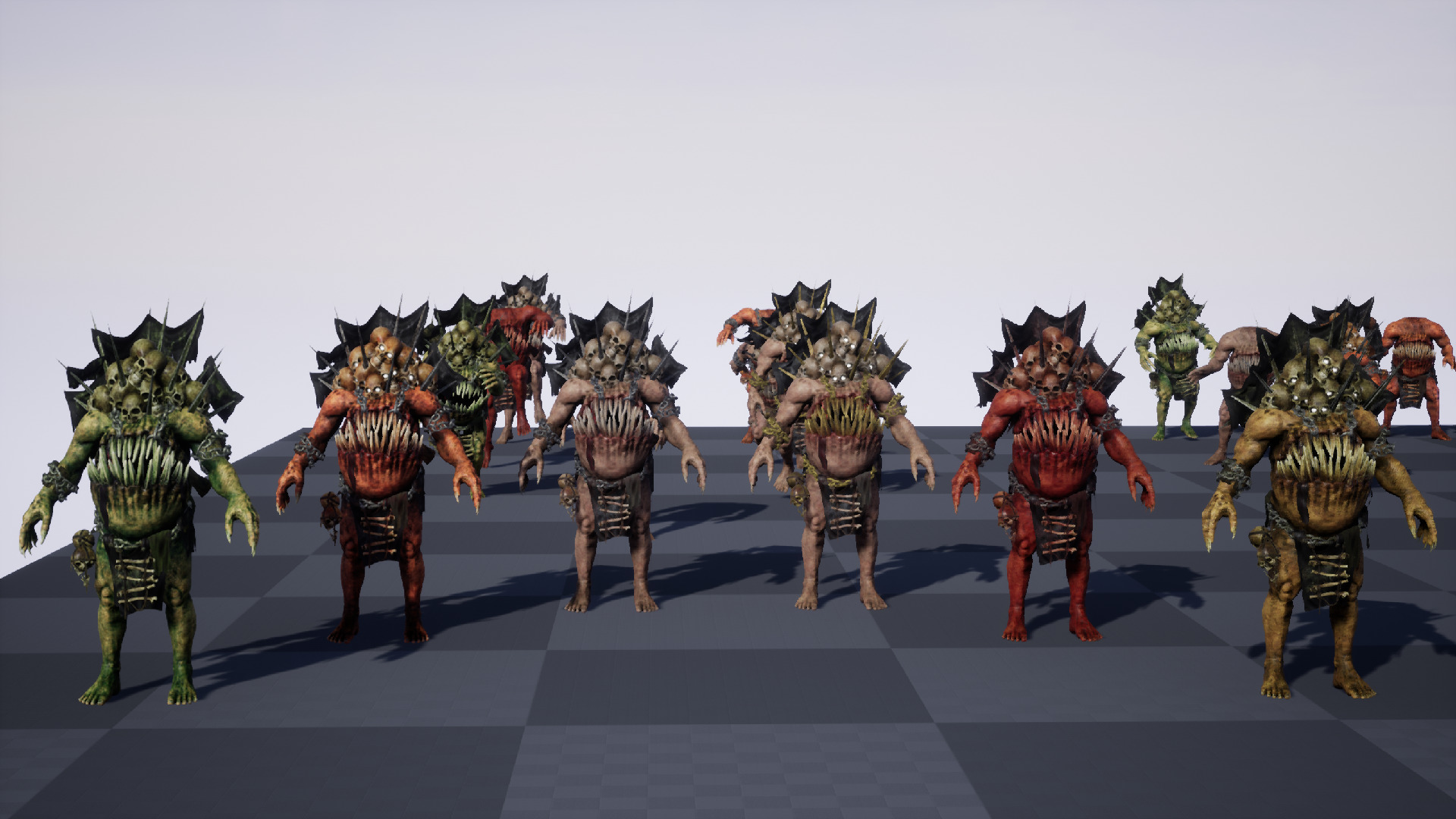Monsters set2 Villain Bosses Low-poly 3D model_14