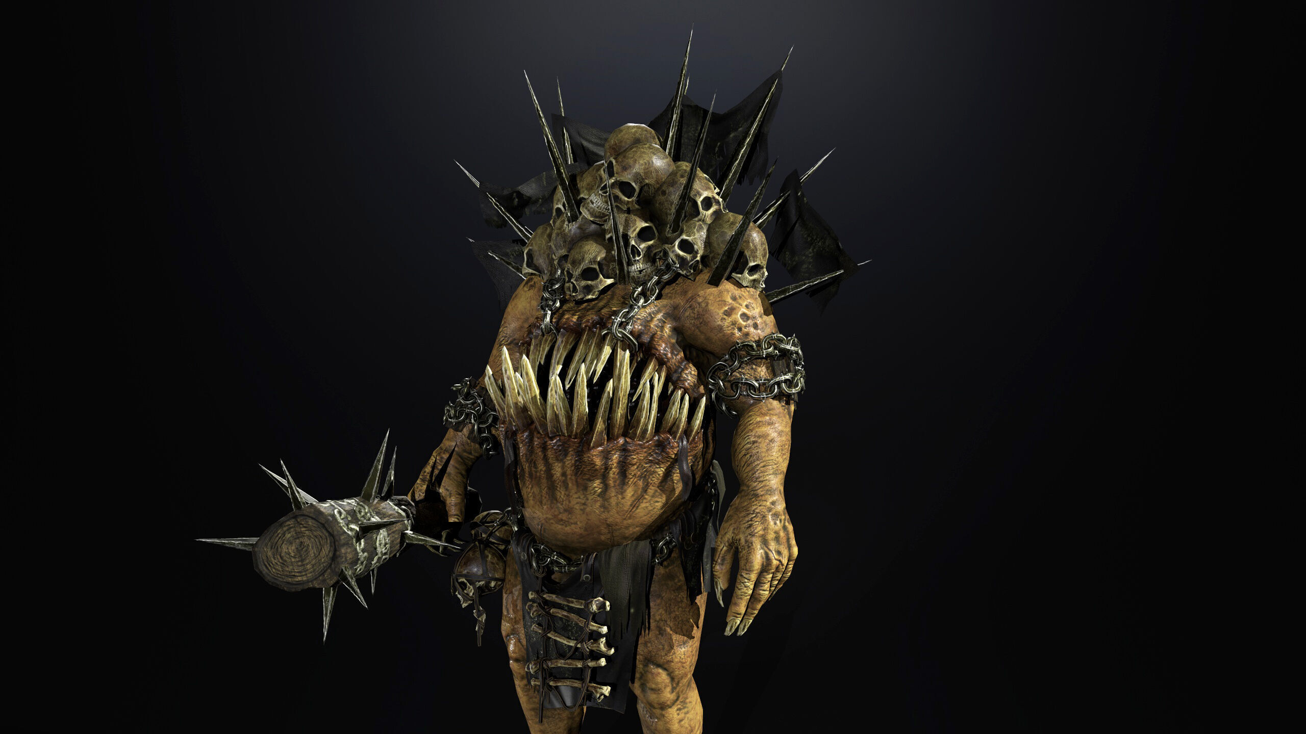 Monsters set2 Villain Bosses Low-poly 3D model_6