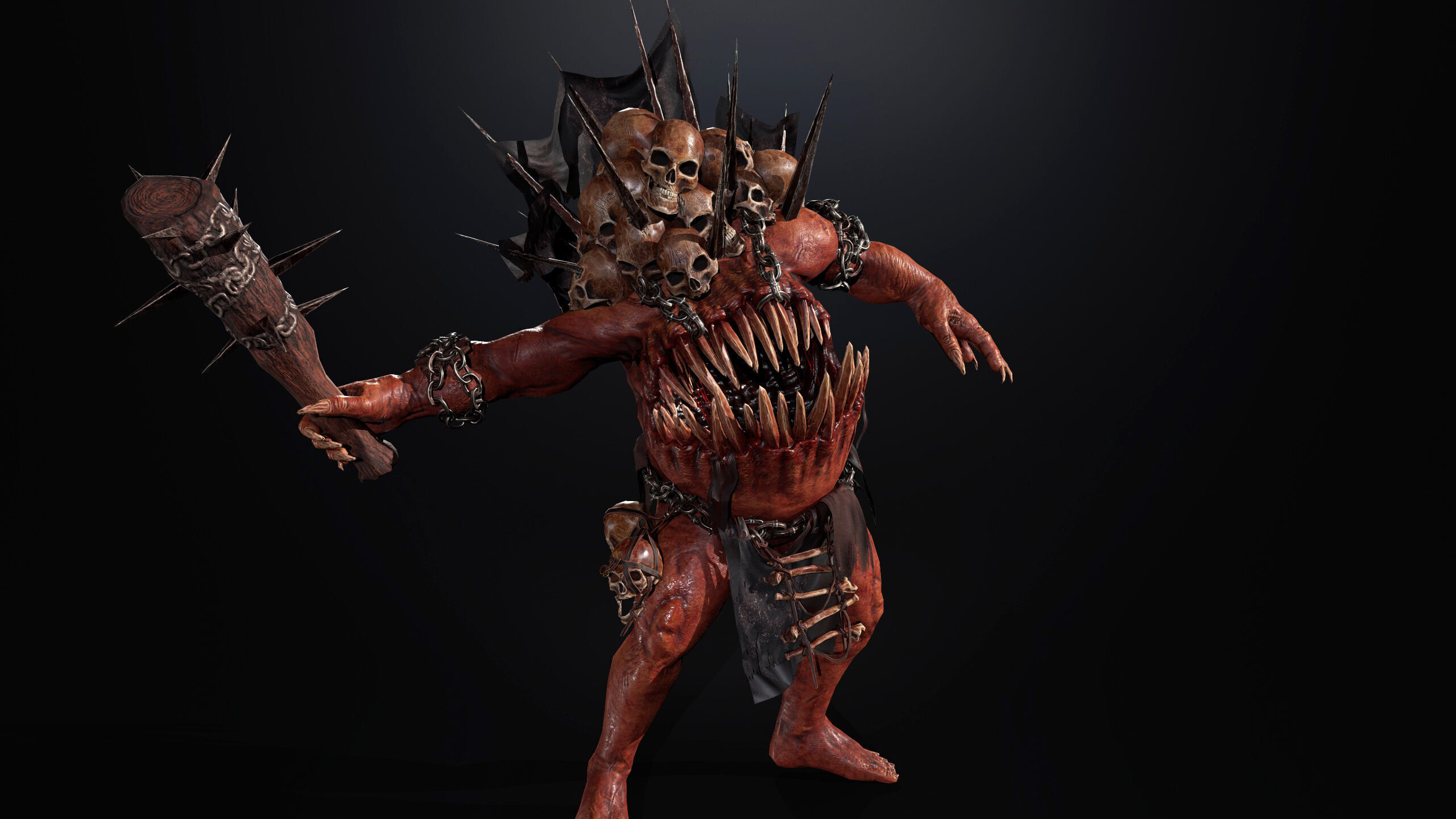 Monsters set2 Villain Bosses Low-poly 3D model_7