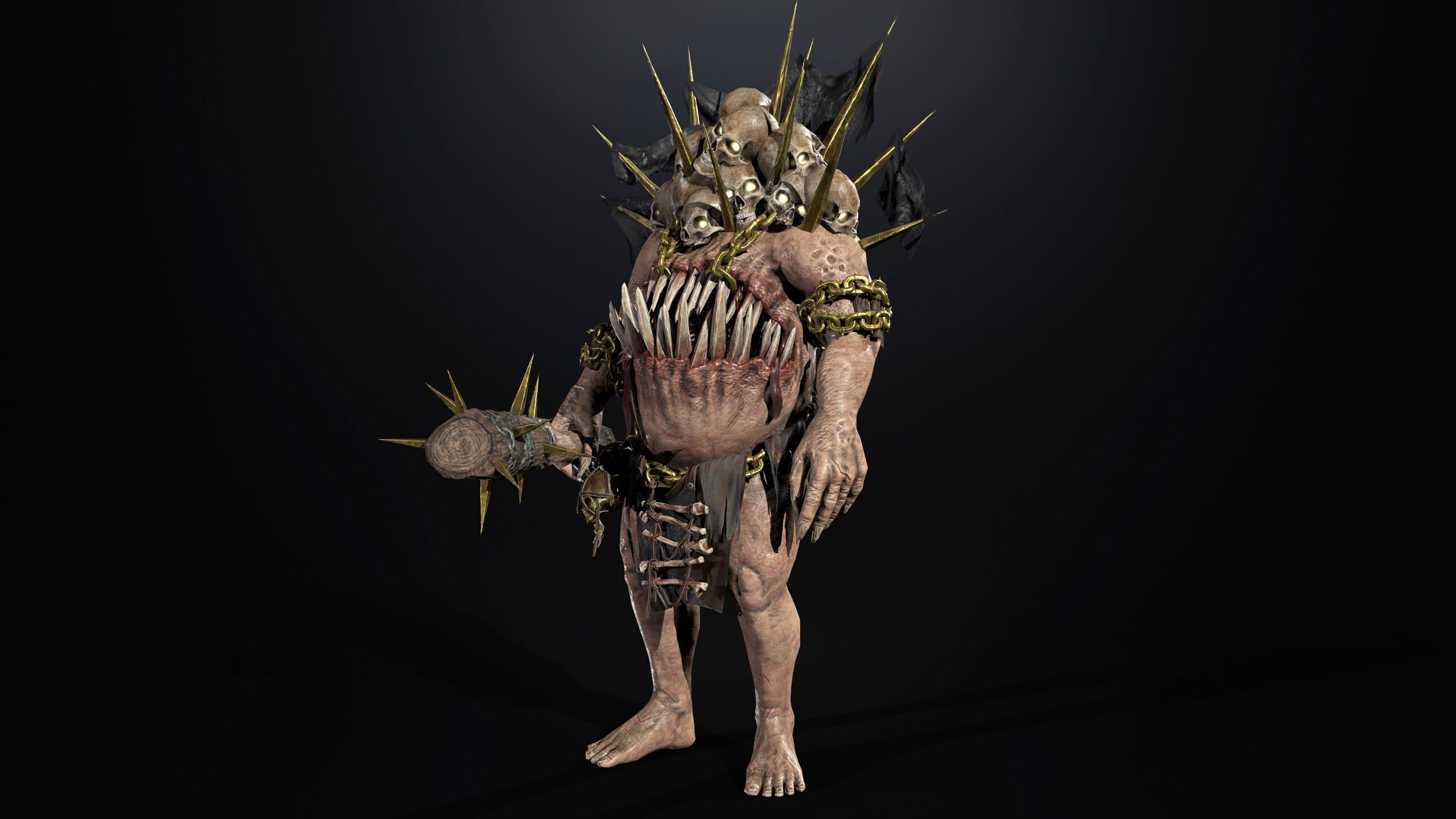Monsters set2 Villain Bosses Low-poly 3D model_4