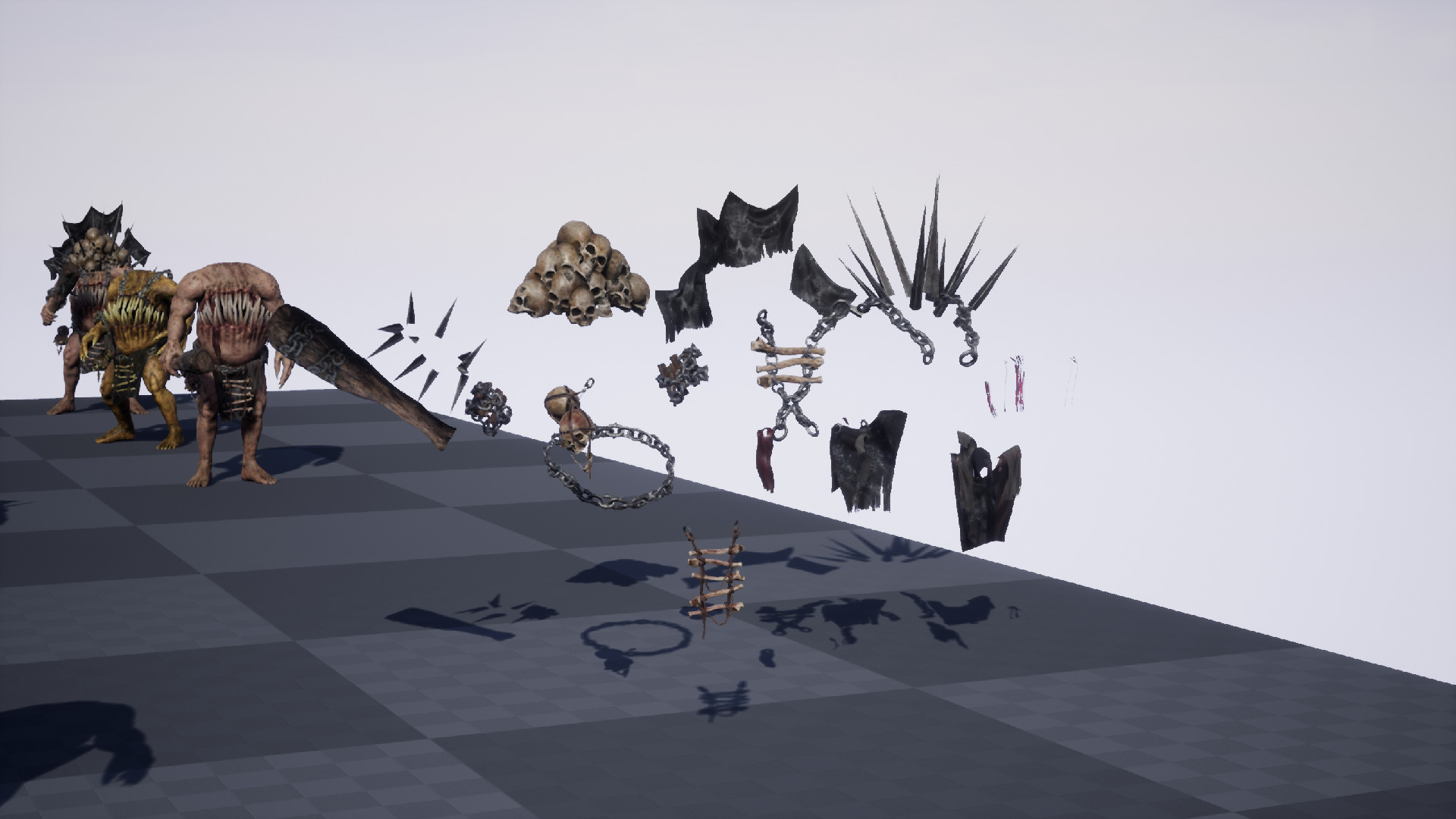 Monsters set2 Villain Bosses Low-poly 3D model_13