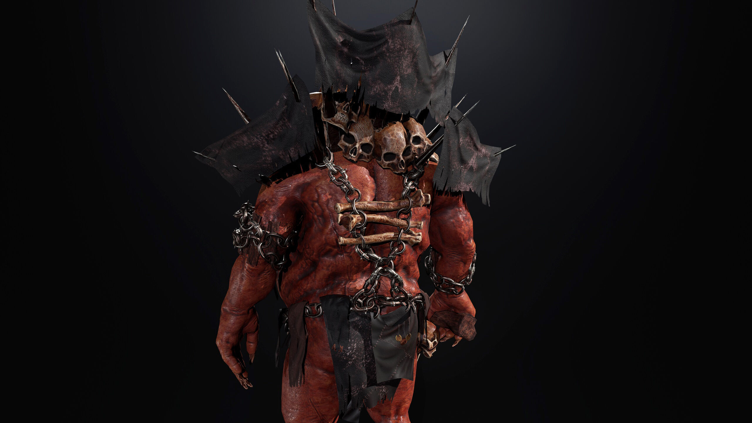 Monsters set2 Villain Bosses Low-poly 3D model_5