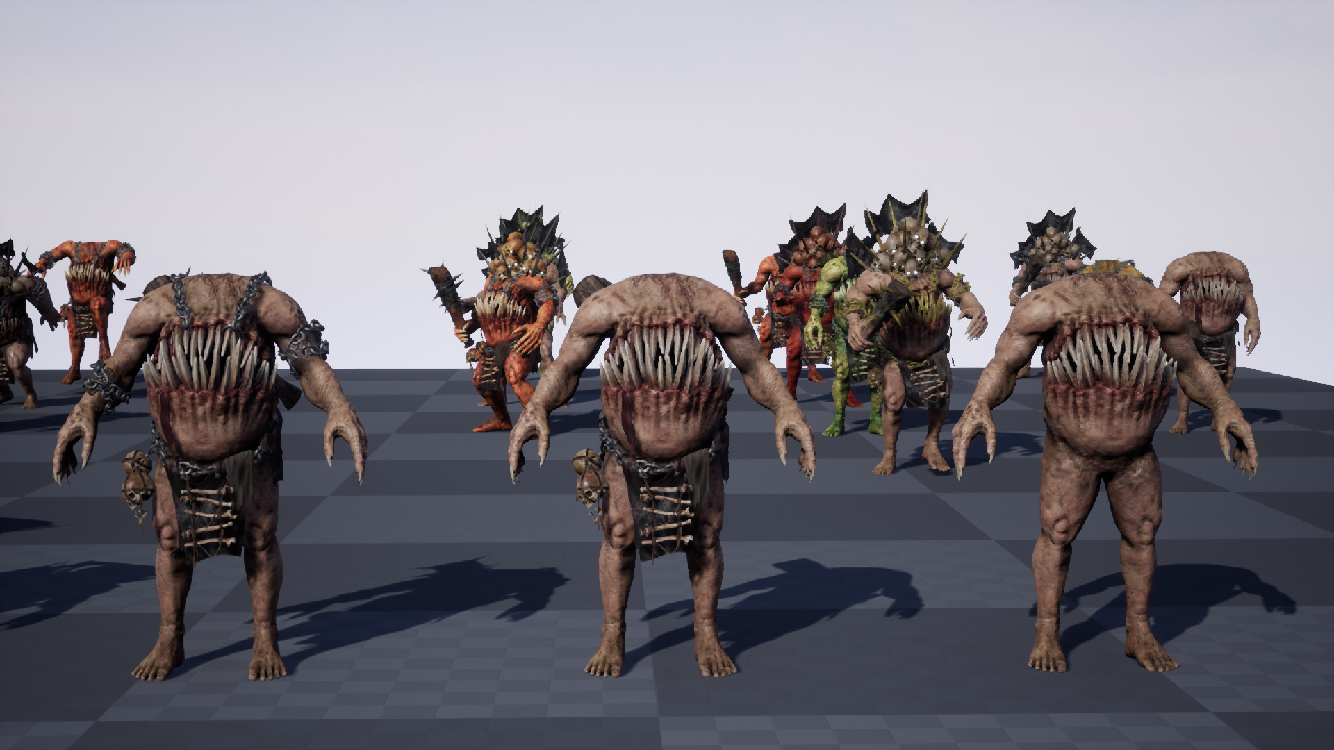 Monsters set2 Villain Bosses Low-poly 3D model_12