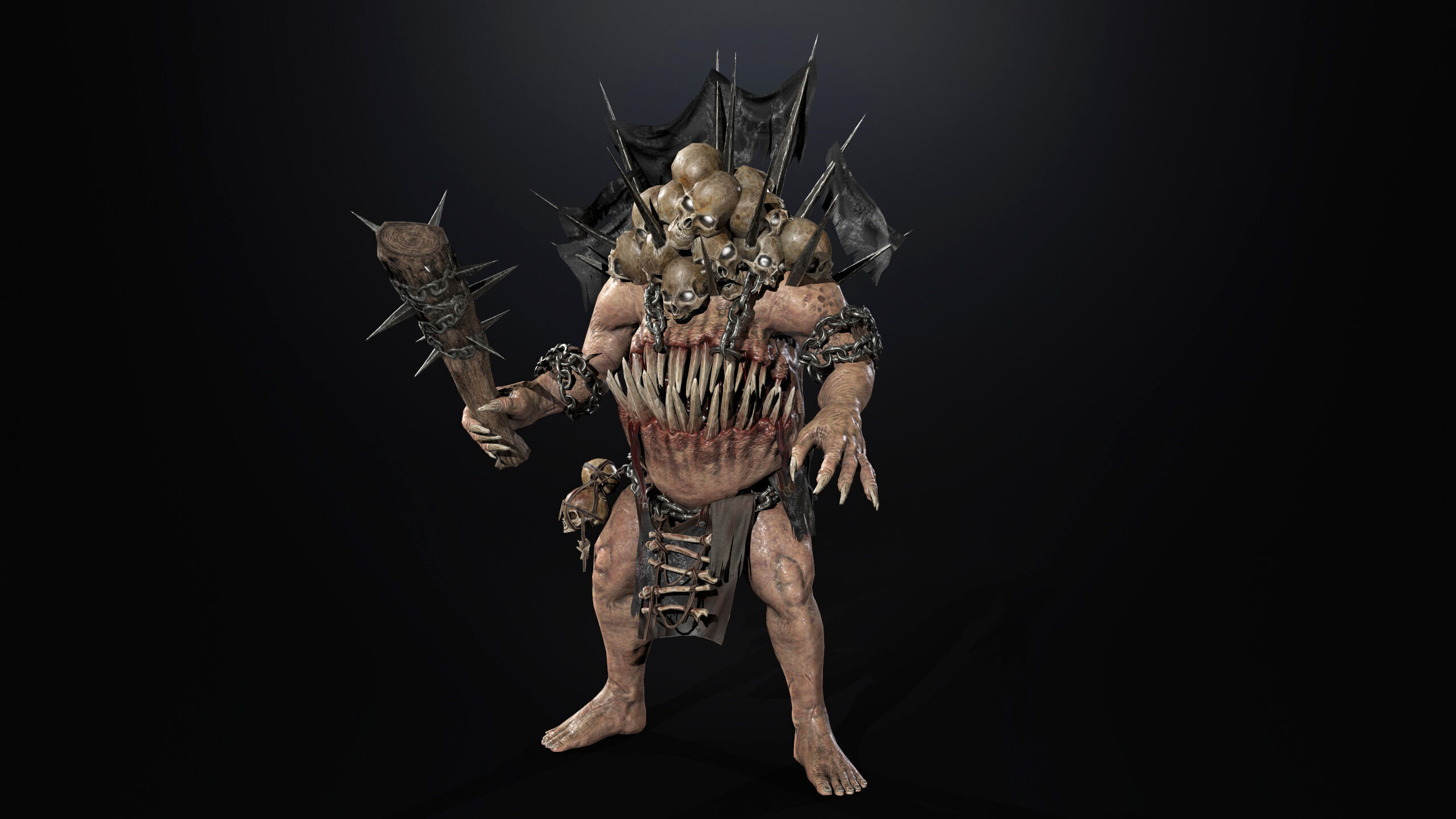 Monsters set2 Villain Bosses Low-poly 3D model_3