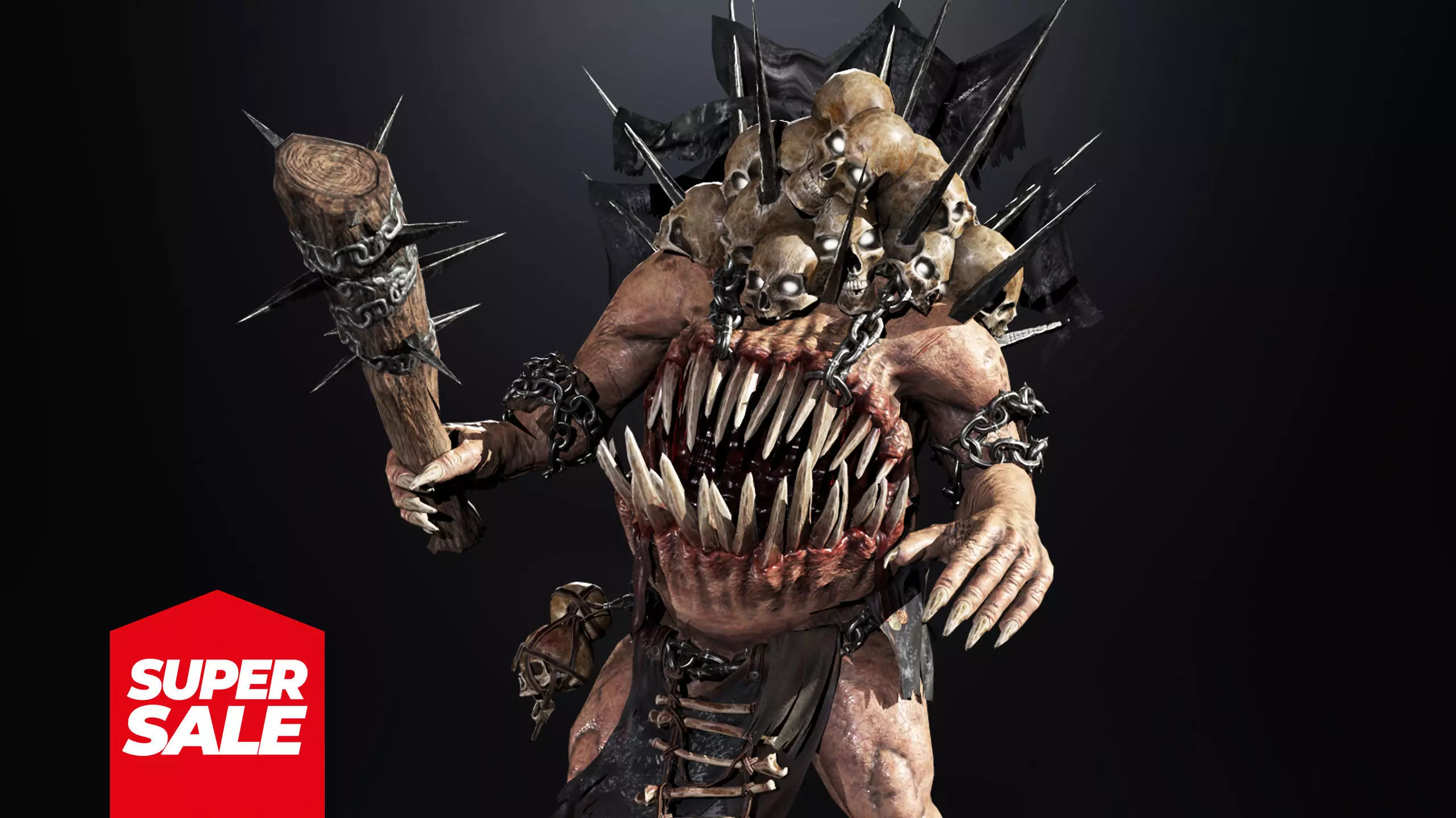 Monsters set2 Villain Bosses Low-poly 3D model_0