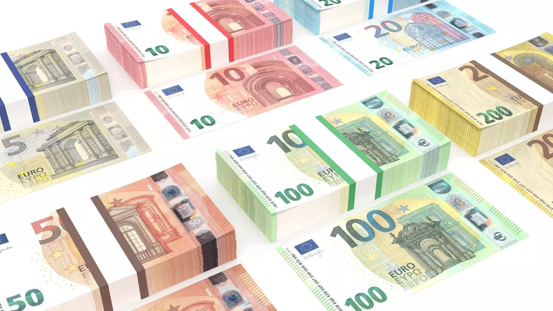 Euro Wads 3D model_0