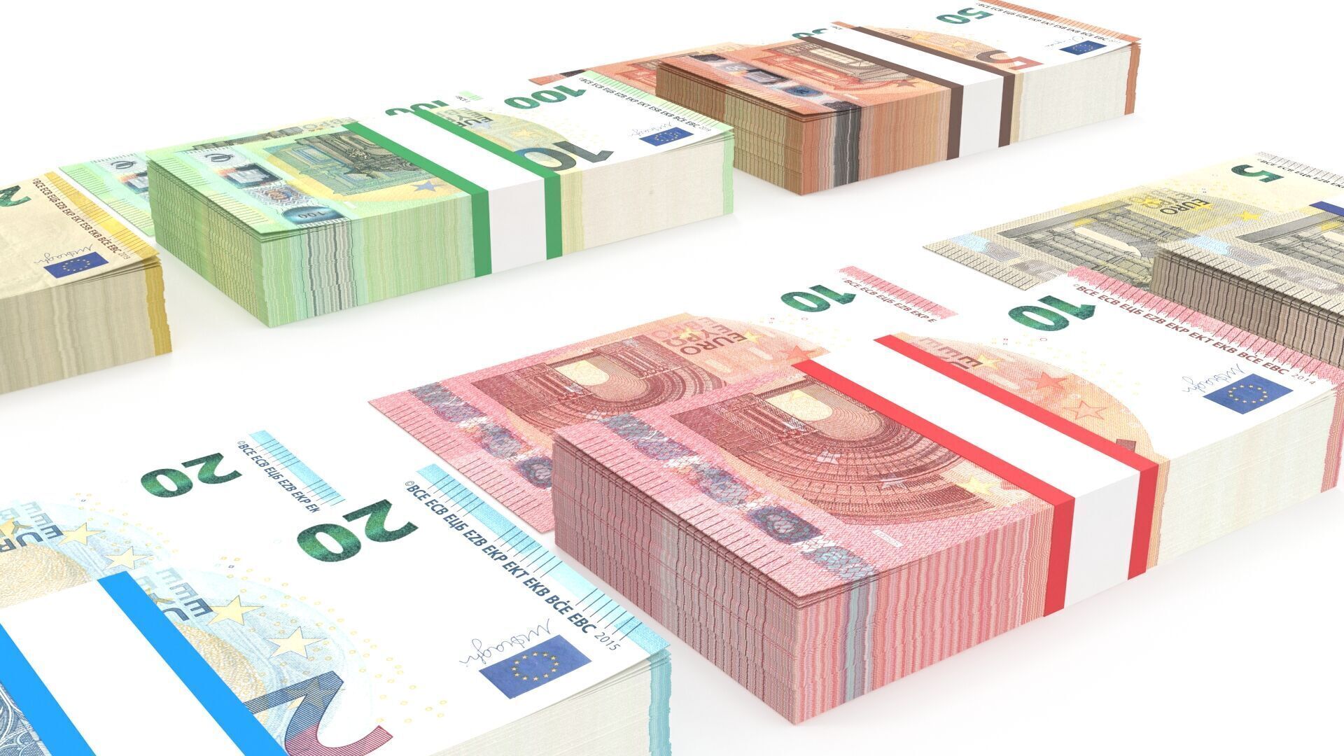 Euro Wads 3D model_6