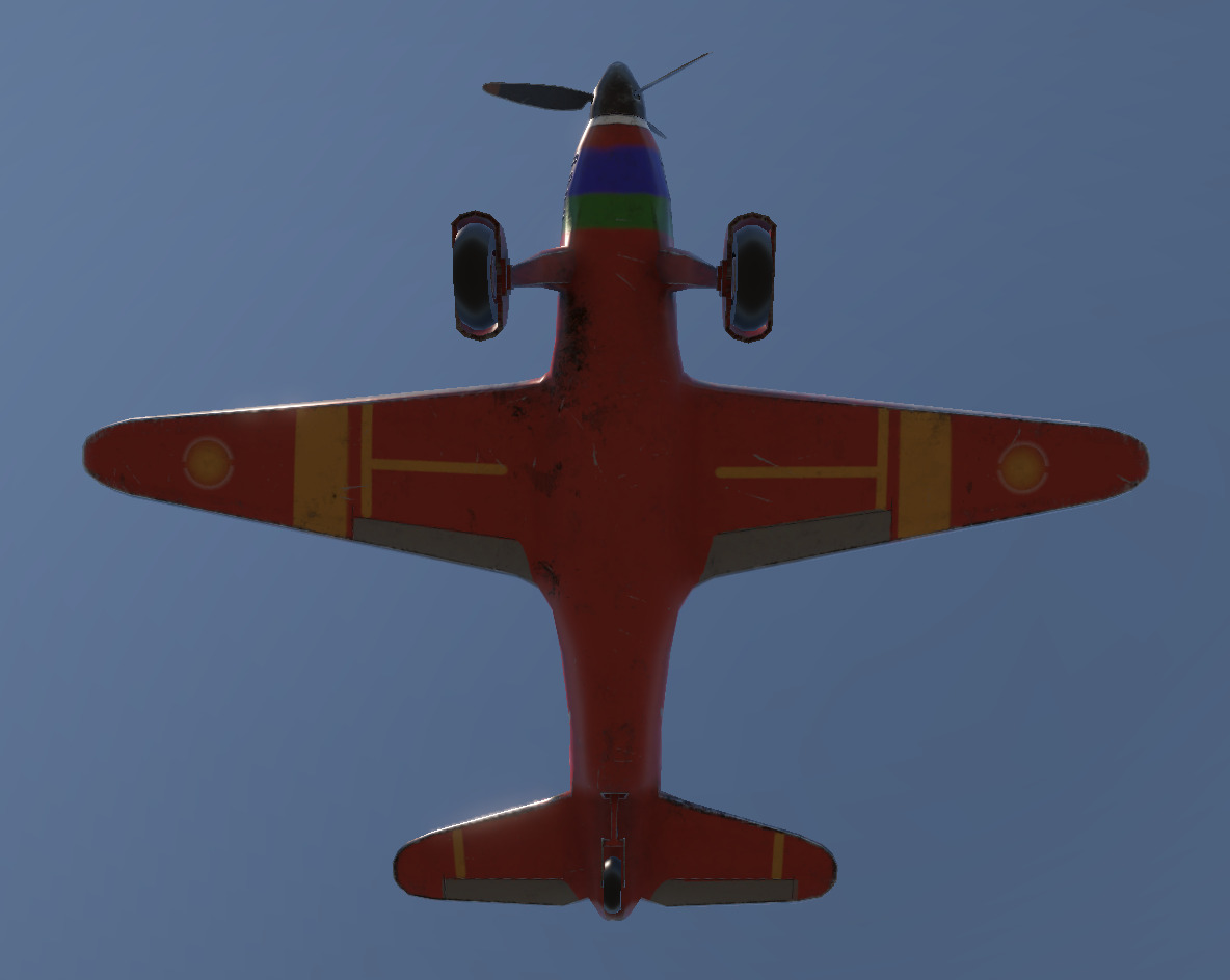 Old airplane Low-poly 3D model_3