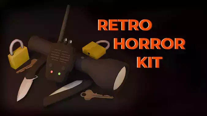 Free Retro PSX Horror Item Kit Free low-poly 3D model