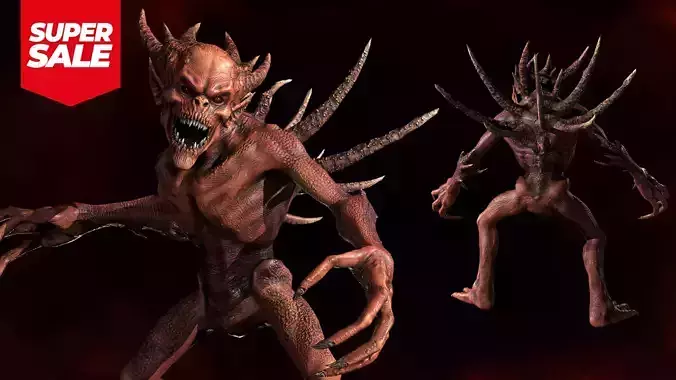 Monster3 Villains Henchman Low-poly 3D model