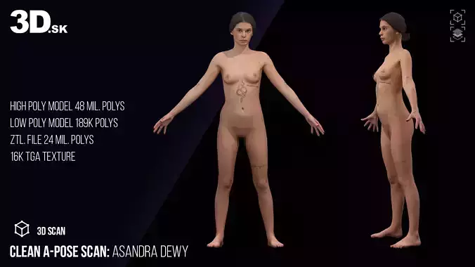 Clean A Pose Scan Asandra Dewy Nude