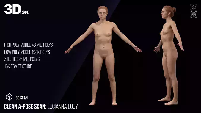 Clean A Pose Scan Lucianna Lucy Nude