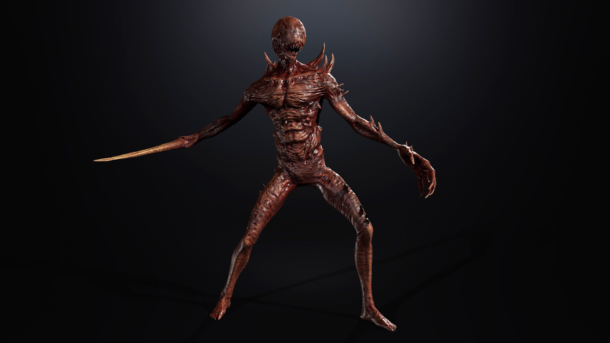 Monster4 Walking Villain Low-poly 3D model_4