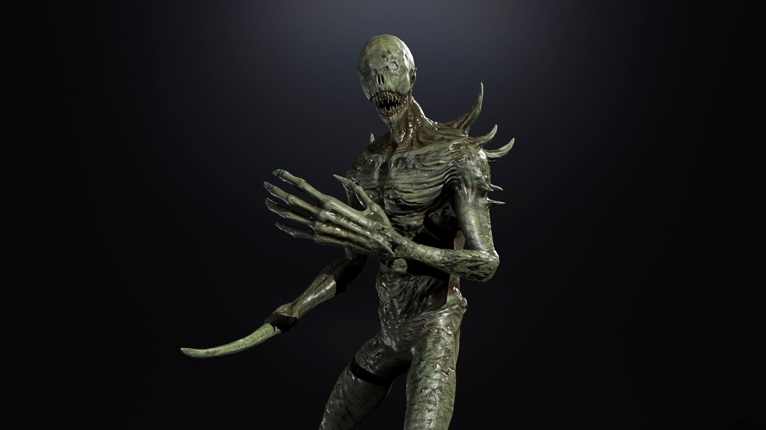 Monster4 Walking Villain Low-poly 3D model_3