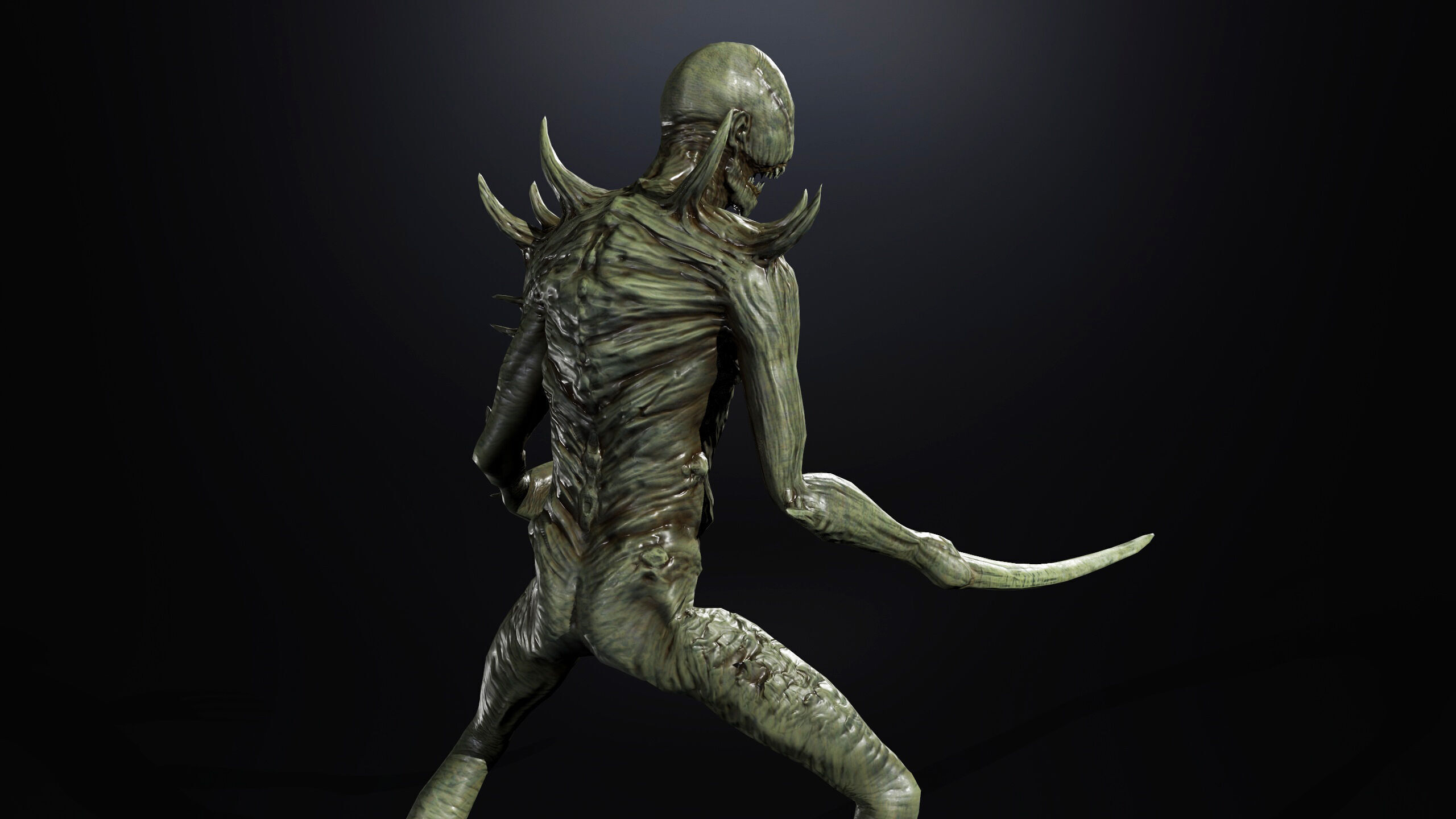 Monster4 Walking Villain Low-poly 3D model_5