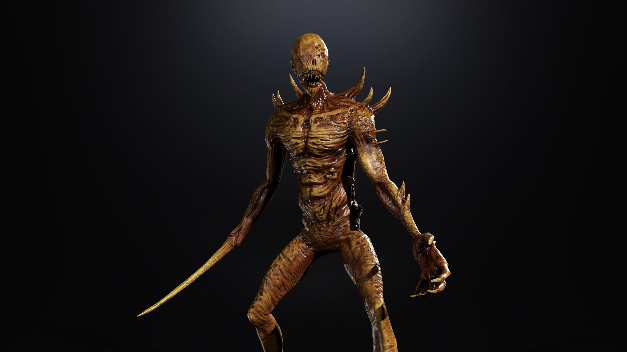 Monster4 Walking Villain Low-poly 3D model_6