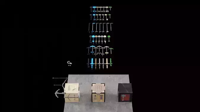 Minecraft Movie Crafting Assets 3D model