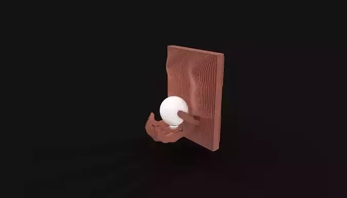 parametric wood lamp 3mm plywood 3D print model