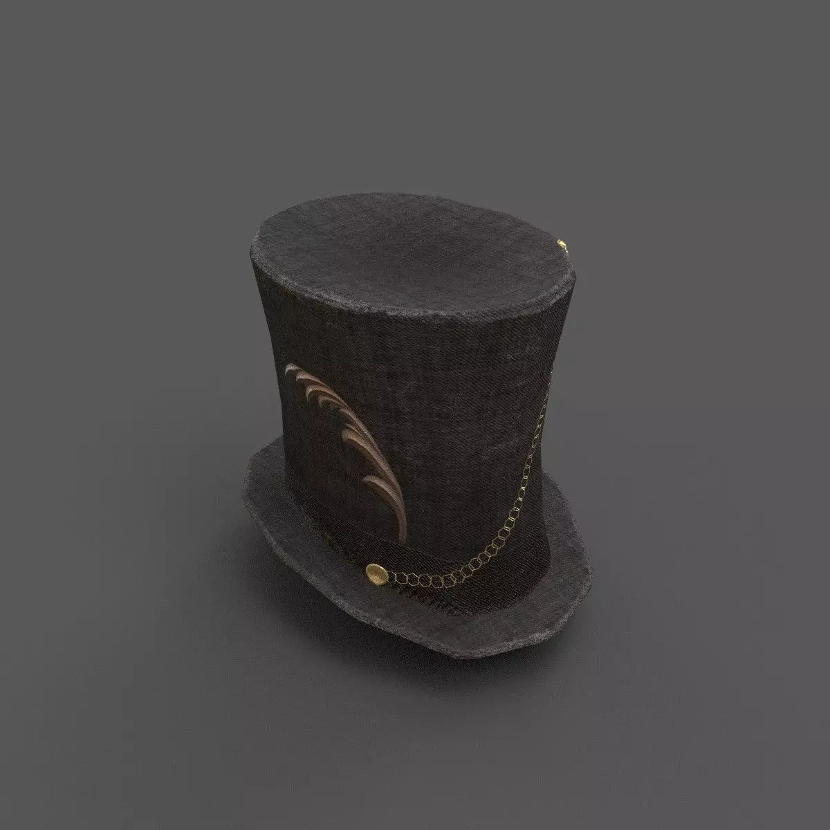  Steampunk  hat Low-poly 3D model_0