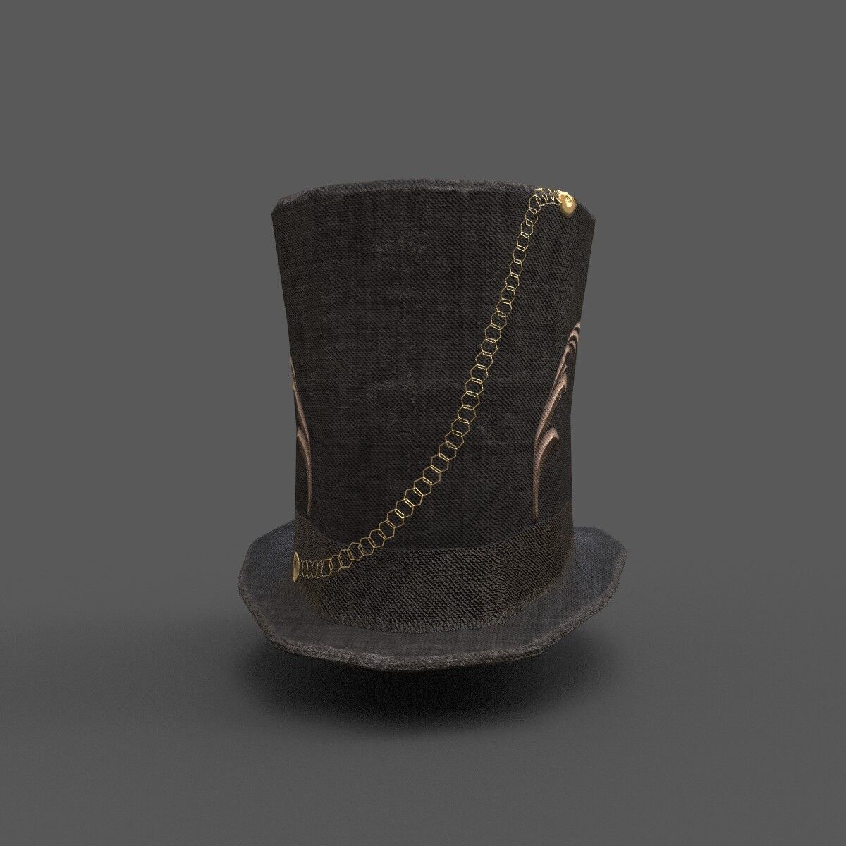  Steampunk  hat Low-poly 3D model_1