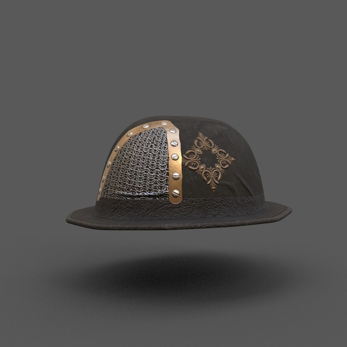  Steampunk  hat Low-poly 3D model_1