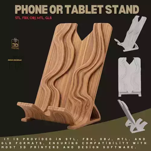 Unique Phone and Tablet Stand  Compatible with 3D Printers