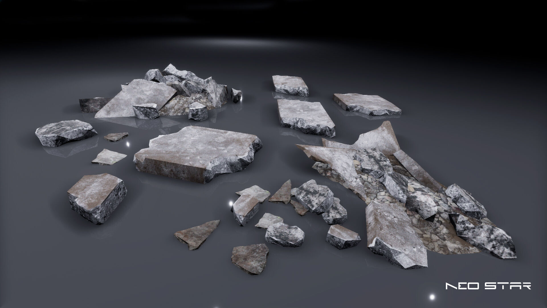 Low Poly Destroyed Building - Apartment Block Low-poly 3D model_7