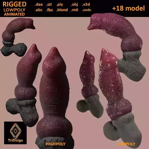 Jason Dog Penis Rigged Lowpoly and Highpoly