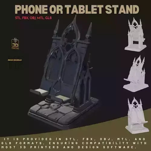 Unique Phone and Tablet Stand  Compatible with 3D Printers