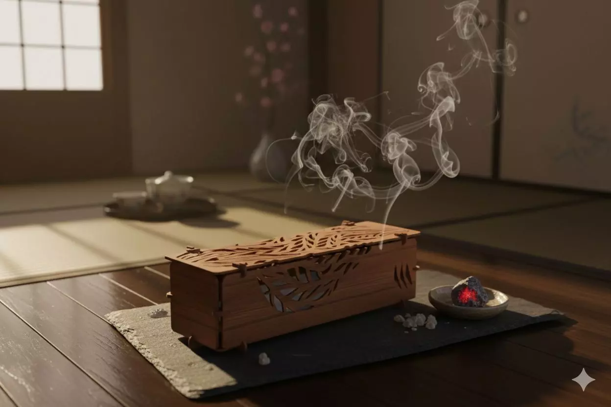 laser cut Wooden box for incense sticks 3mm wood laser cut Free 3D print model