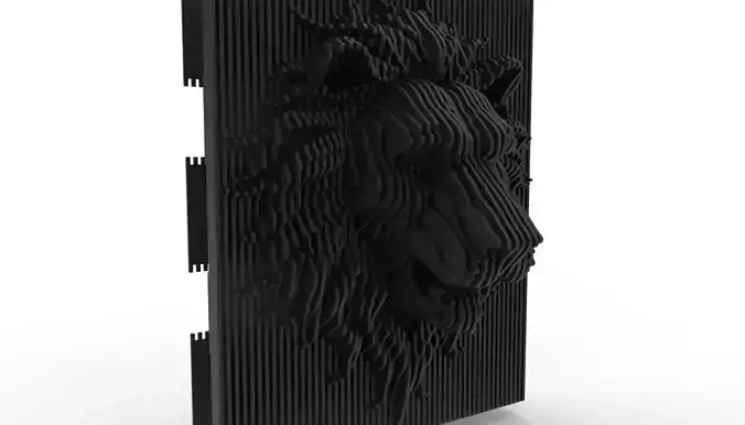 parametric lion head 3D print model