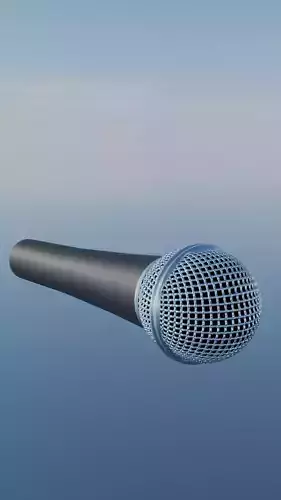 Premium Blender-Designed Microphone Model