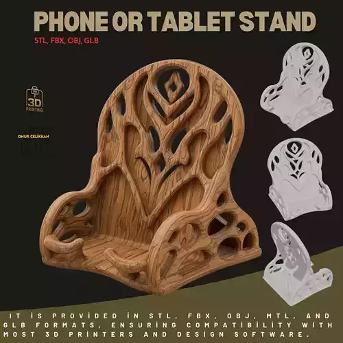Unique Phone and Tablet Stand  Compatible with 3D Printers
