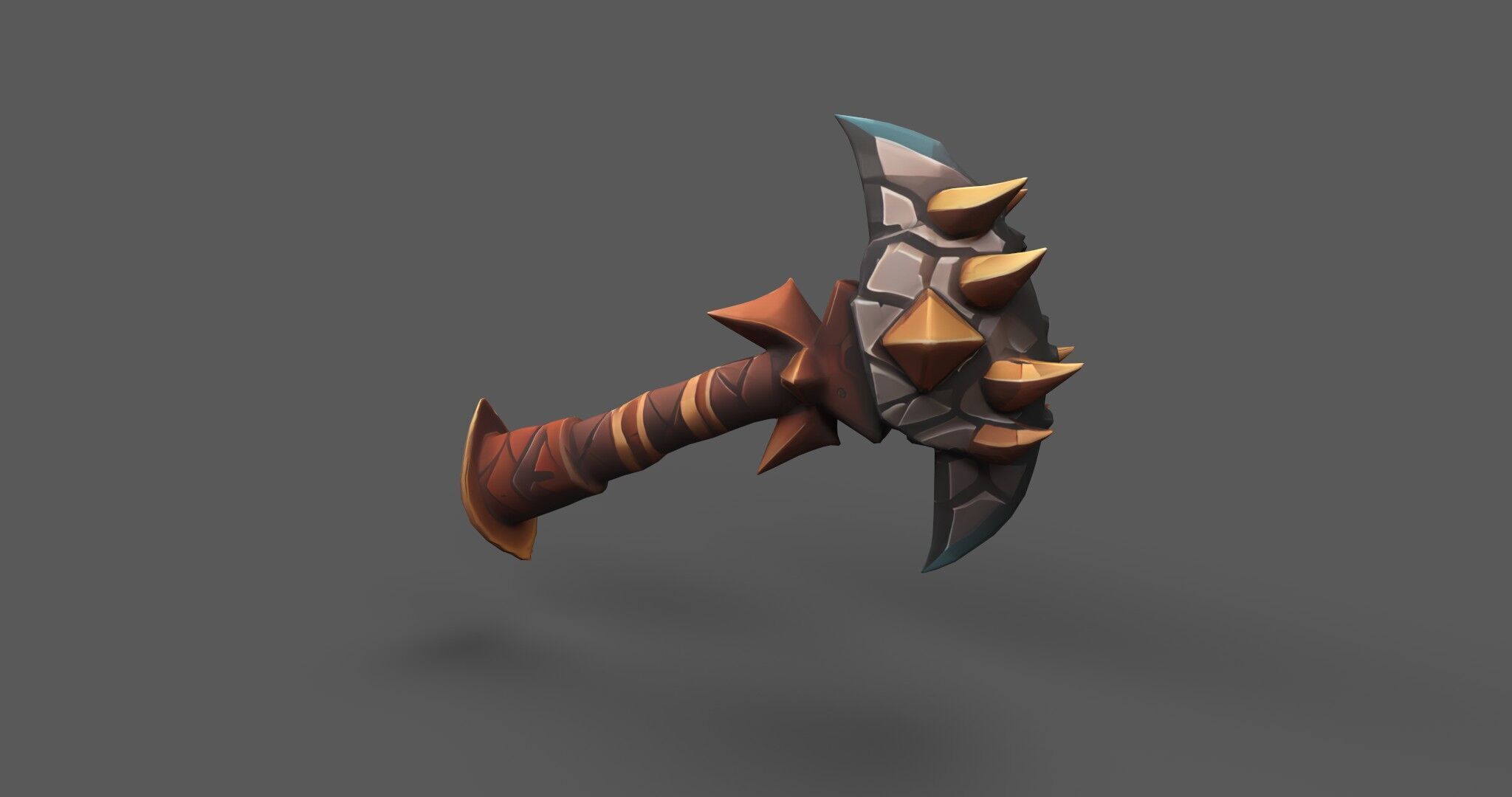 Aetherspike Battleaxe Free low-poly 3D model_20