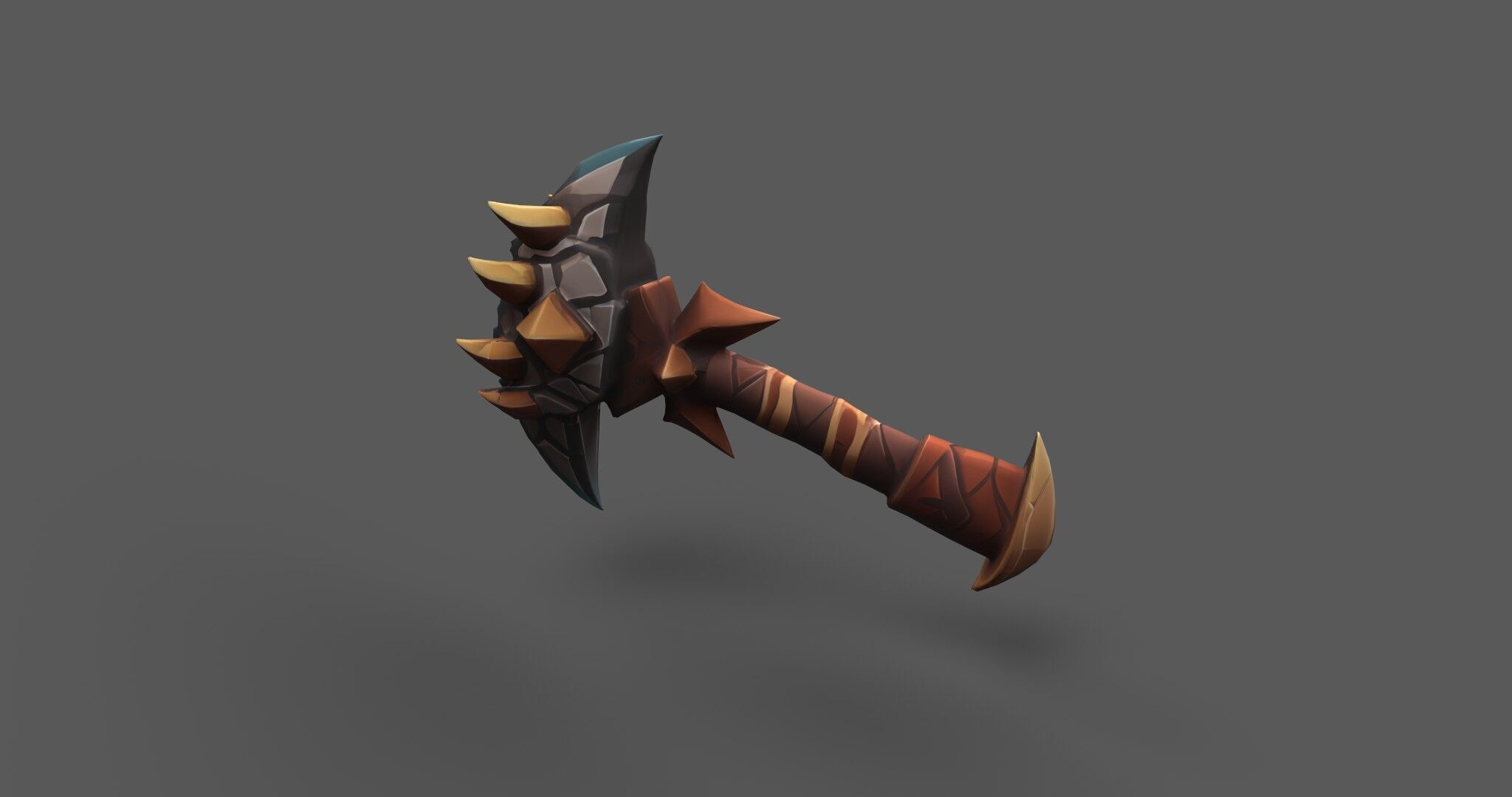Aetherspike Battleaxe Free low-poly 3D model_23