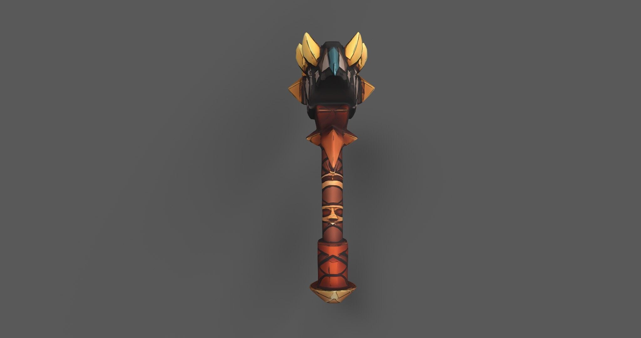Aetherspike Battleaxe Free low-poly 3D model_4