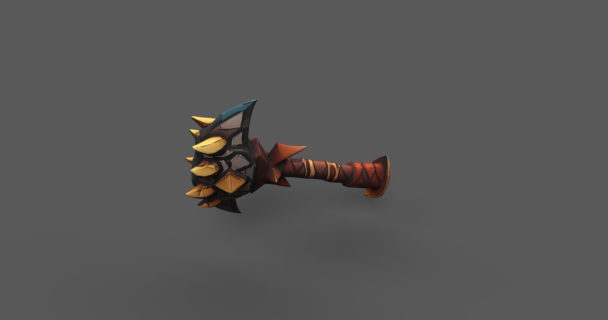 Aetherspike Battleaxe Free low-poly 3D model_8
