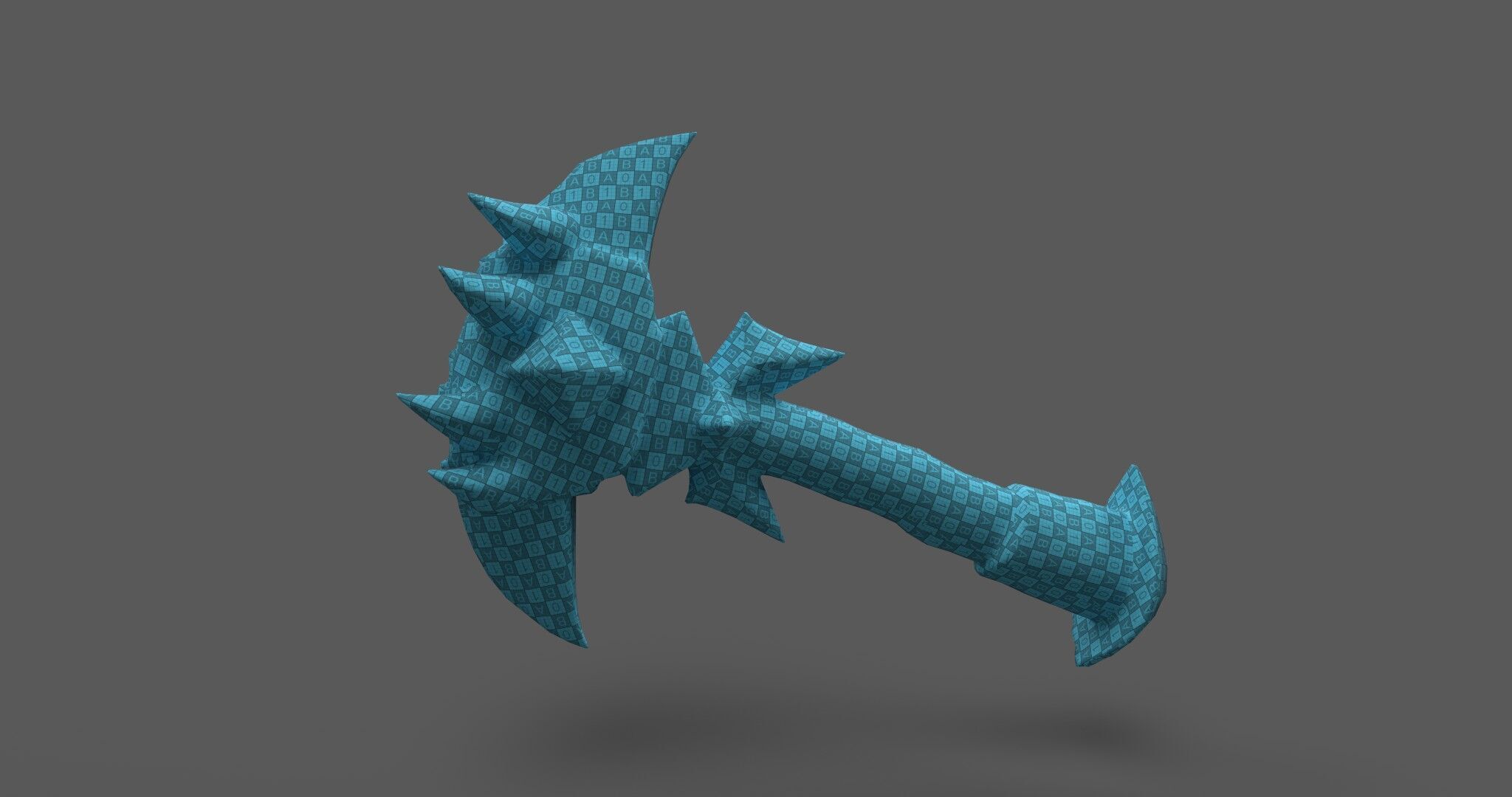 Aetherspike Battleaxe Free low-poly 3D model_14
