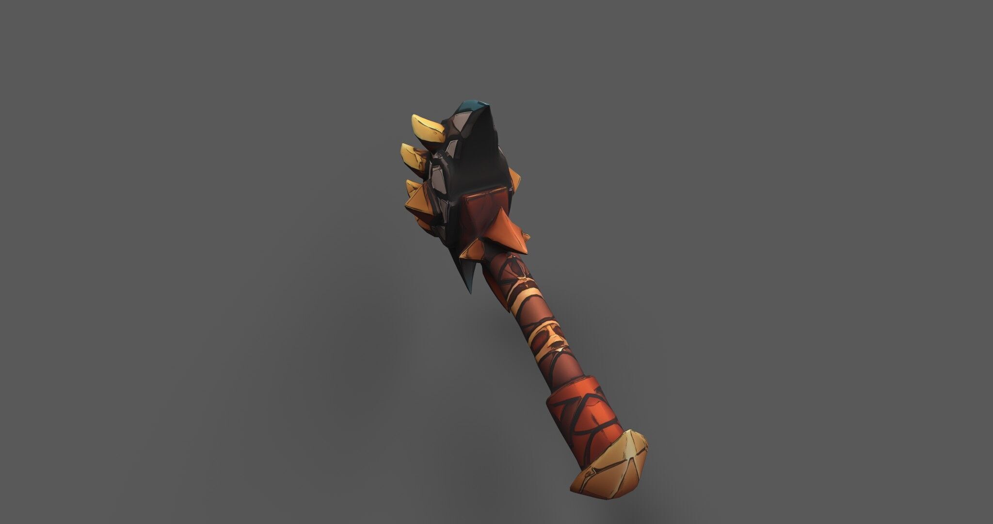 Aetherspike Battleaxe Free low-poly 3D model_6