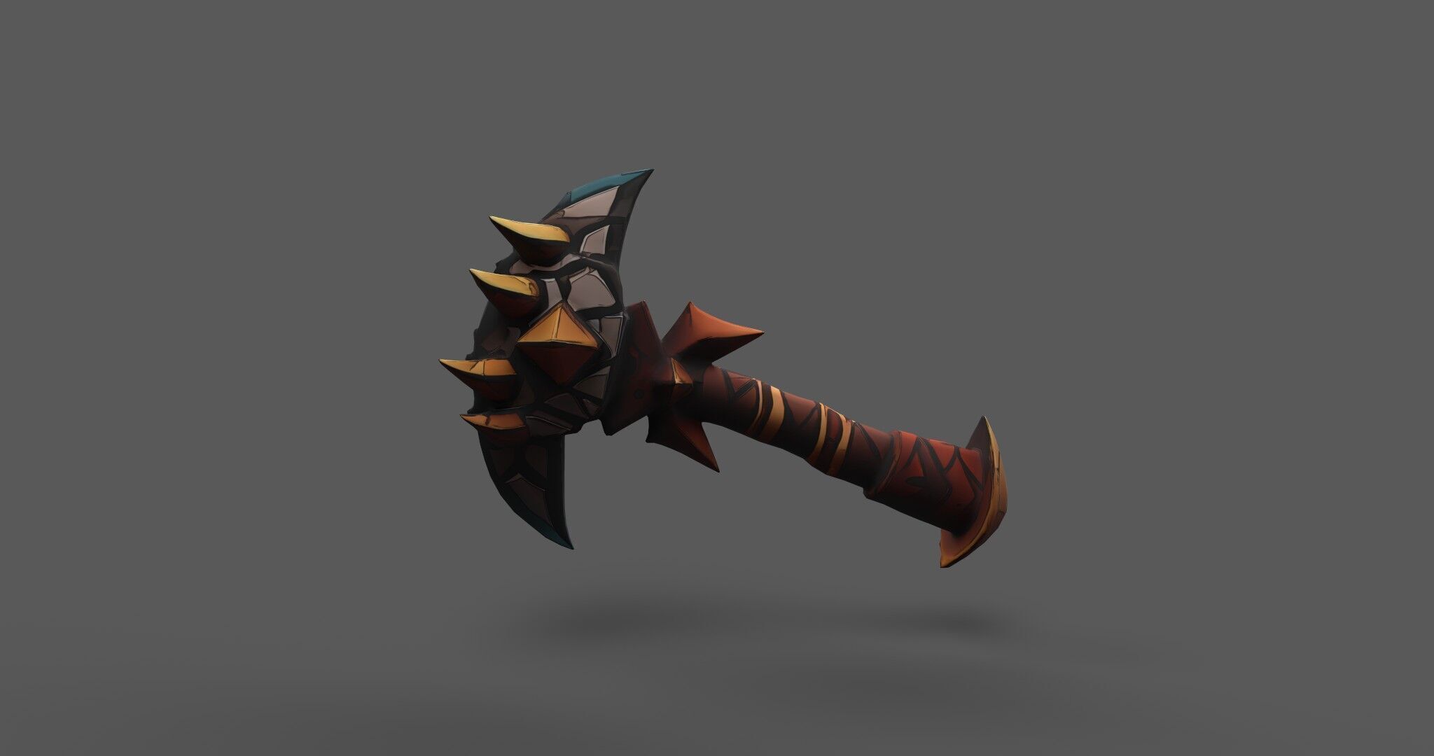 Aetherspike Battleaxe Free low-poly 3D model_28