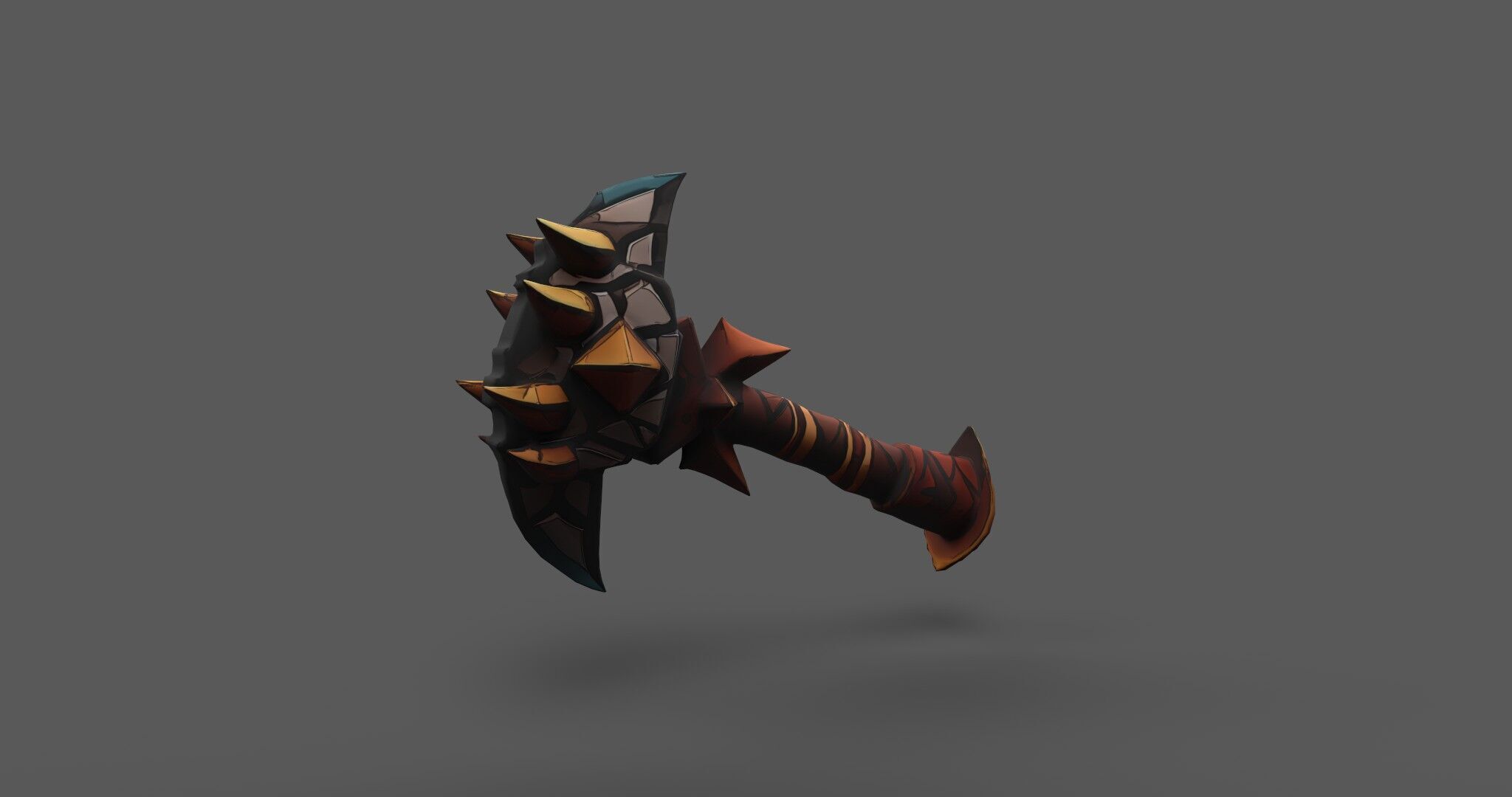 Aetherspike Battleaxe Free low-poly 3D model_27