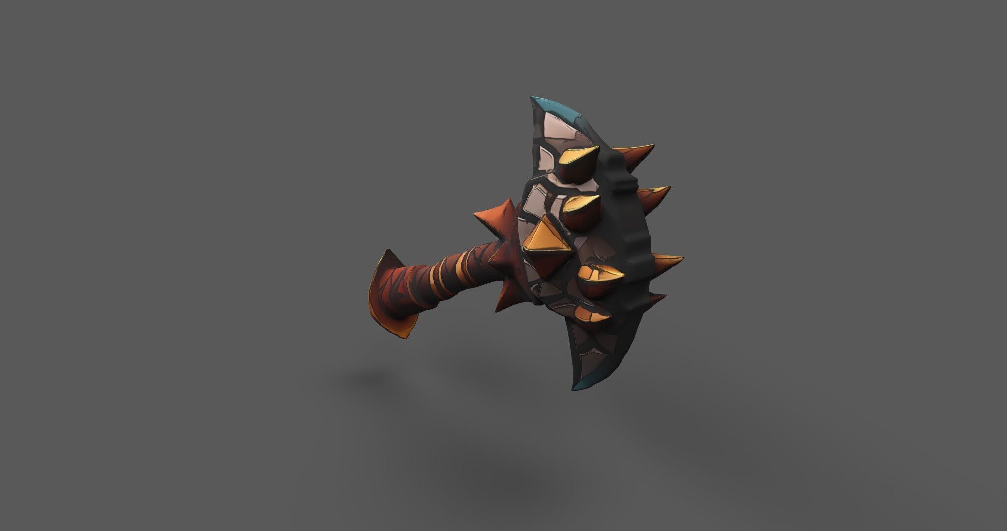 Aetherspike Battleaxe Free low-poly 3D model_11