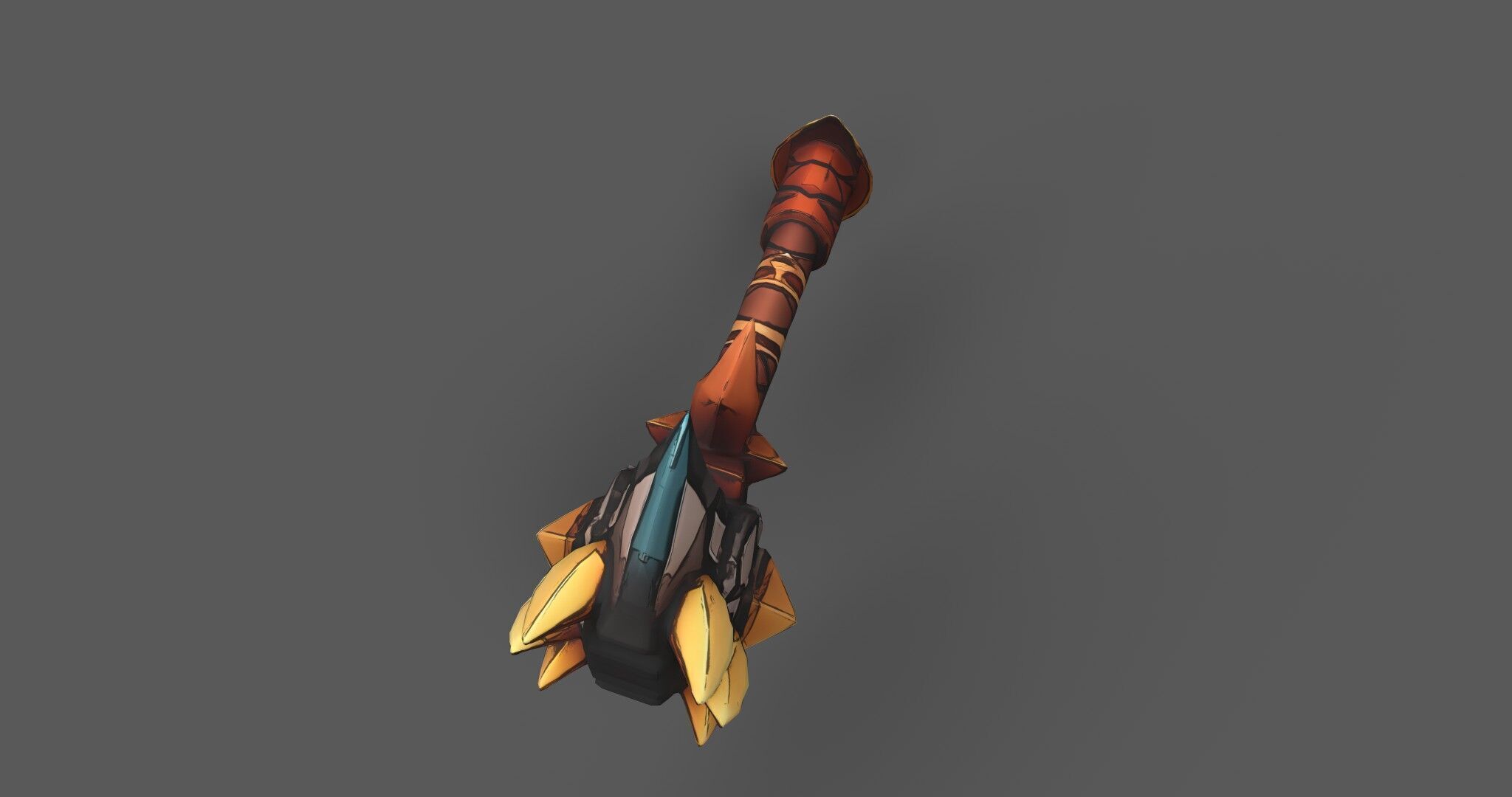 Aetherspike Battleaxe Free low-poly 3D model_10