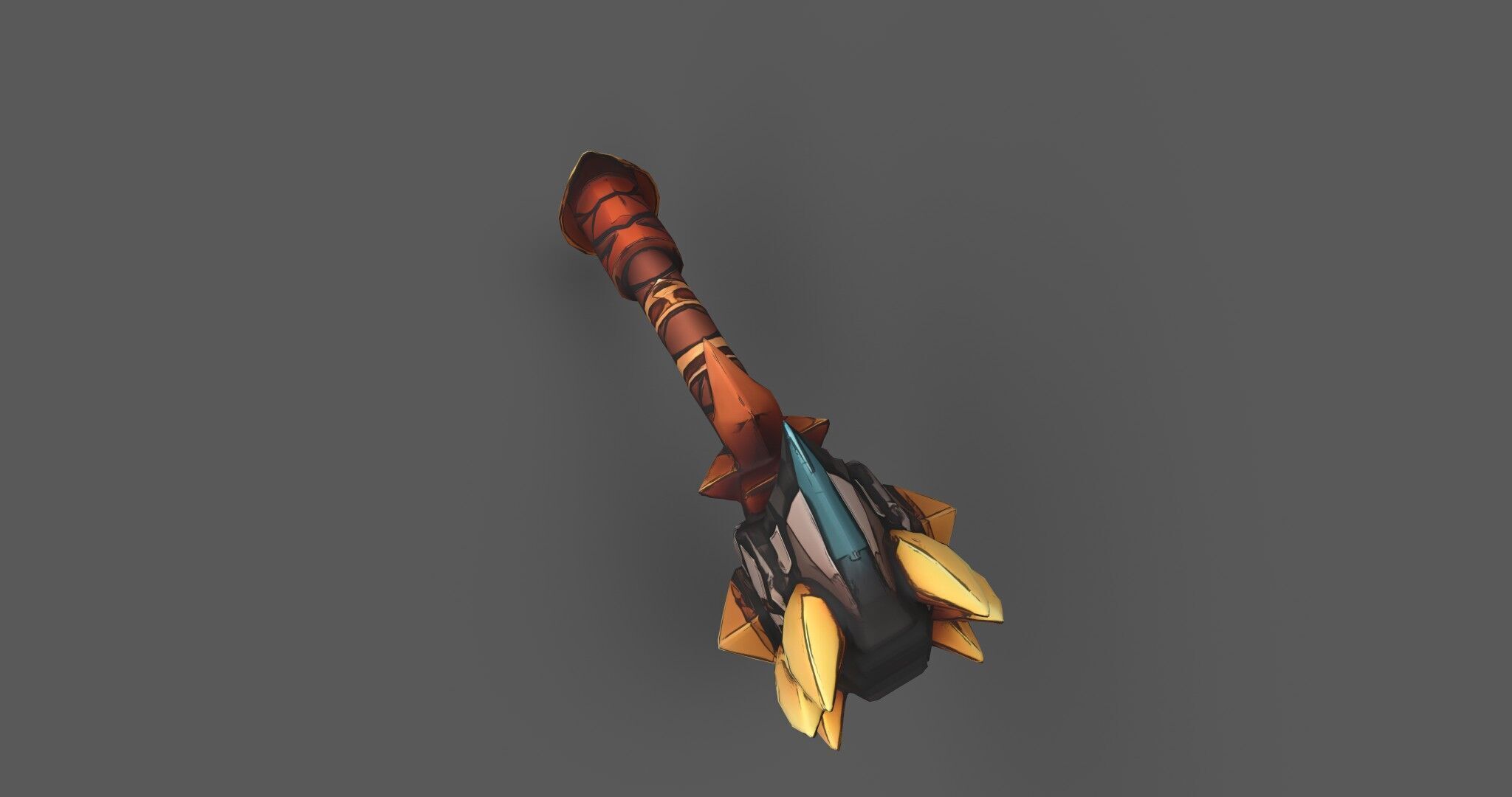 Aetherspike Battleaxe Free low-poly 3D model_13