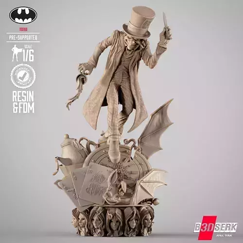 B3DSERK Mad Hatter Sculpture 