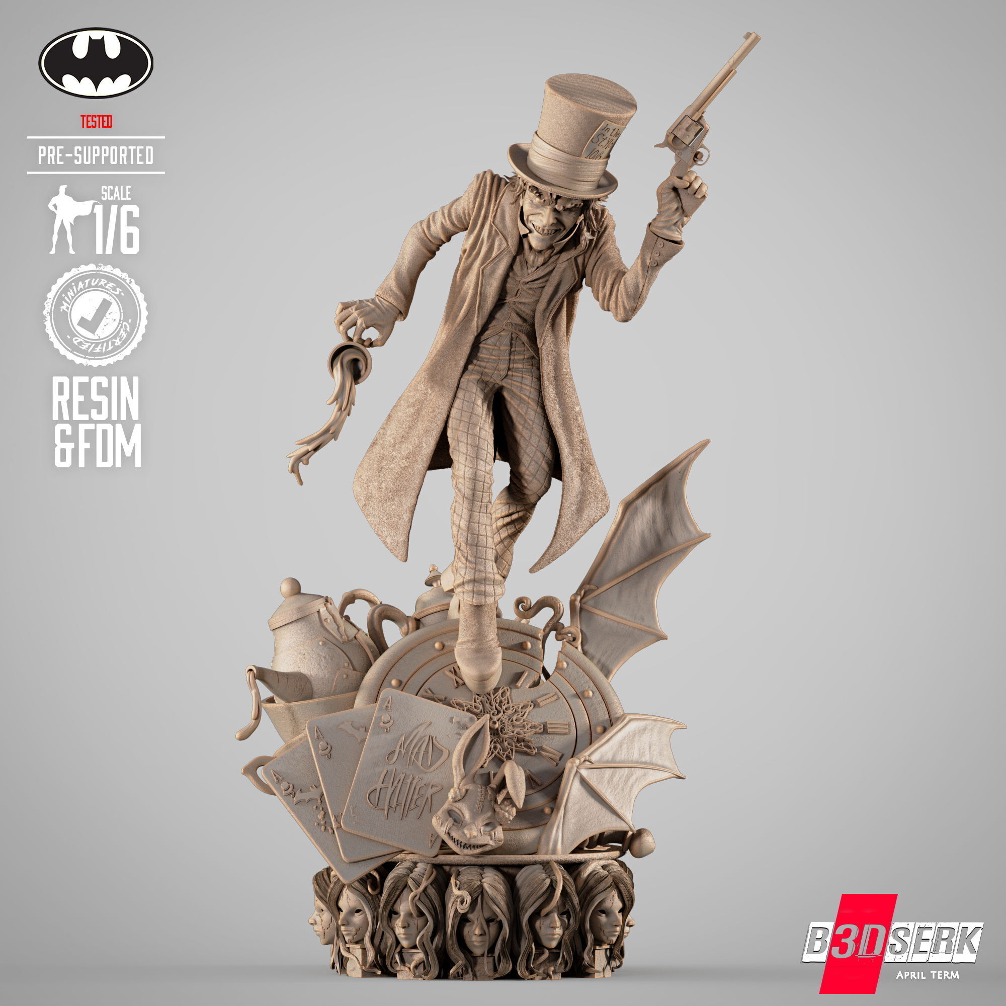 B3DSERK Mad Hatter Sculpture  3D print model_1