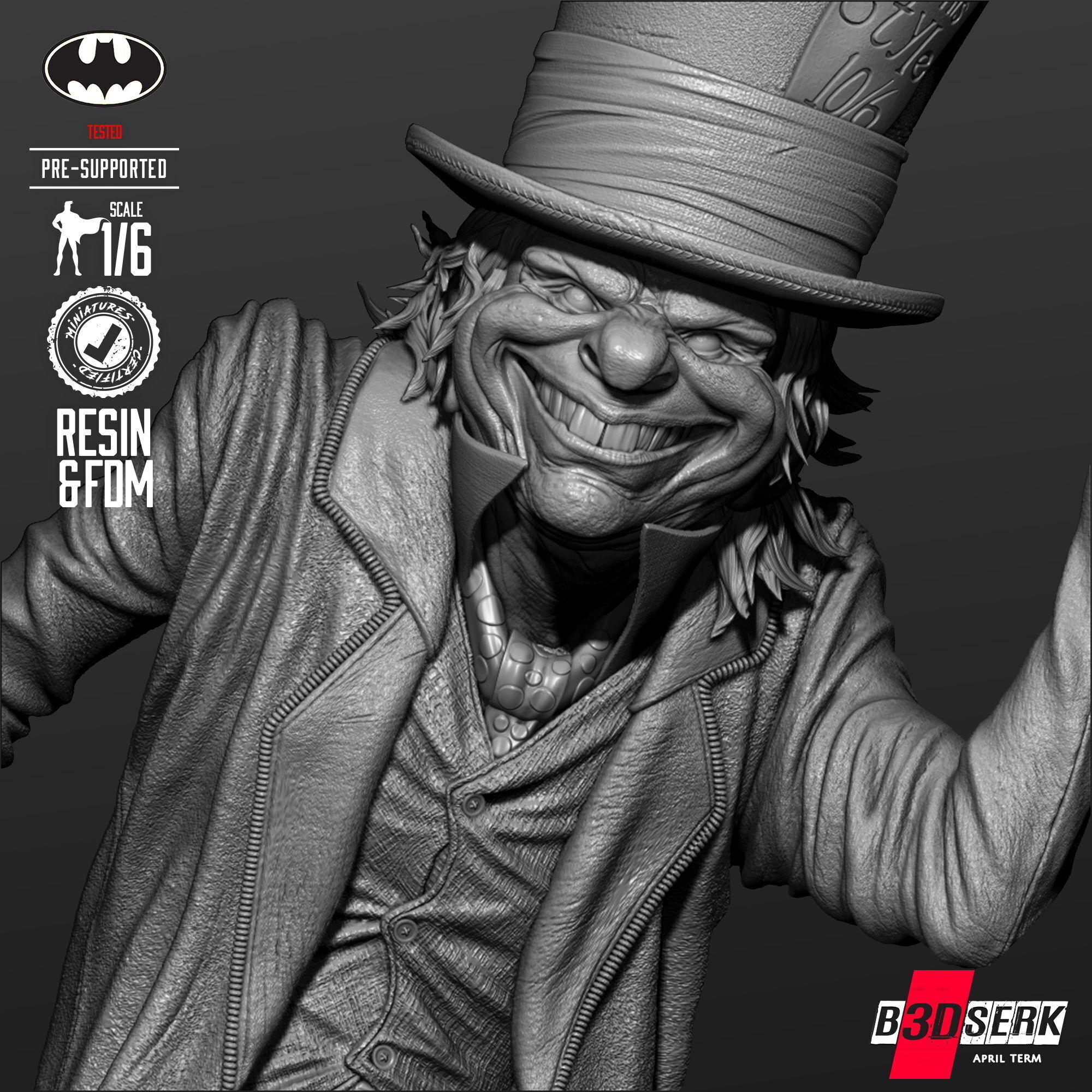B3DSERK Mad Hatter Sculpture  3D print model_5